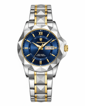 Reloj Poedagar Mujer Plateado con Fondo Azul Ref:MC21